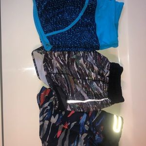 Two lululemon & one Athelta running short w liners